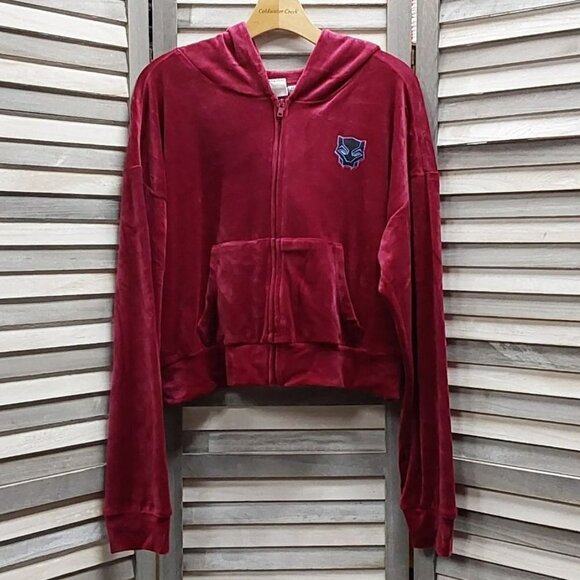 Women's Marvel Wakanda Forever Velour Graphic Zip-Up Hoodie | XXL - Picture 1 of 11